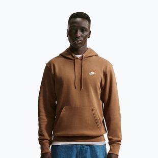 Кофта чоловіча Nike Club Pullover Hoodie ale brown/ale brown/white