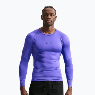 Лонгслів для тренувань чоловічий Nike Pro Dri-Fit Tight Fitness persian violet/black