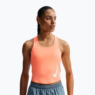 Футболка для бігу жіноча Nike Swoosh Run Dri-Fit orange pulse/photon dust/white