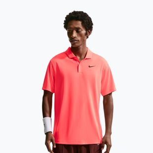 Футболка тенісна чоловіча Nike Court Dri-Fit Polo Solid hot lava/black