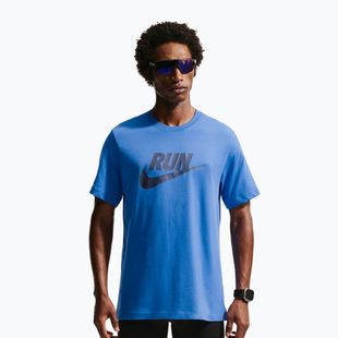 Футболка для бігу чоловіча Nike Dri-Fit Running blue crystal/thunder blue