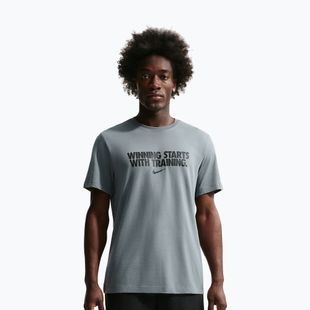 Футболка для тренувань чоловіча Nike Dri-Fit Winning smoke grey/black/black