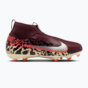 Футбольне взуття дитяче Nike United Jr. Mercurial Superfly 10 Academy MG burgundy crush/metallic silver