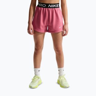 Дитячі шорти Nike Pro Fleece Dri-Fit peony/peony/black/white