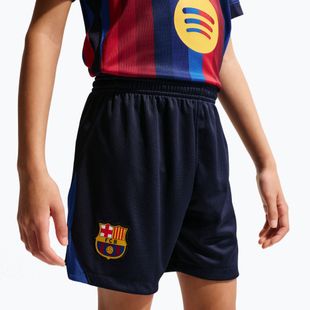 Шорти футбольні дитячі Nike FC Barcelona Dri-Fit Stadium Home blackened blue/mineral yellow