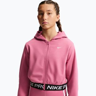 Кофта дитяча Nike Pro Fleece Dri-Fit Full-Zip peony/peony/black/white