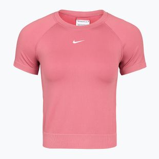 Футболка для тренувань жіноча Nike Pro Seamless Dri-Fit peony/white