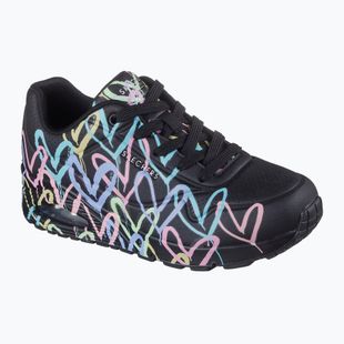 Кросівки жіночі SKECHERS JGoldcrown Uno Spread The Love black