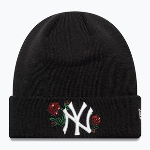 Шапка зимова жіноча New Era Sequin Rose Beanie New Yor Yankees black