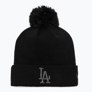 Шапка зимова жіноча New Era Metallic Bobble Los Angeles Dodger blacks