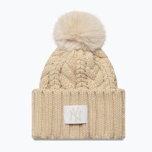 Шапка зимова жіноча New Era Cable Wide New York Yankees stone