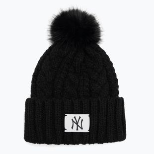 Шапка зимова жіноча New Era Cable Wide New York Yankees black
