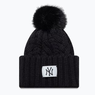 Шапка зимова жіноча New Era Cable Wide New York Yankees black
