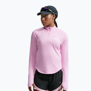 Кофта для бігу жіноча Nike Tempo Dri-Fit 1/4 Zip pink rise