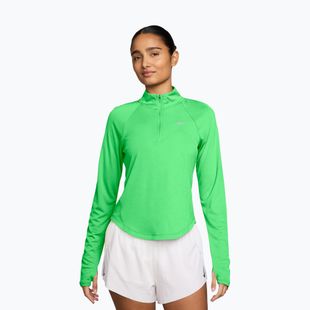 Лонгслів для бігу жіночий Nike Tempo Swoosh Run Dri-Fit 1/4-Zip illusion green/white