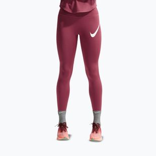 Легінси жіночі Nike Tempo Swoosh Run pink smoke/white