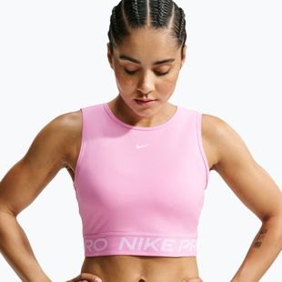Футболка жіноча Nike Pro pink rise/white