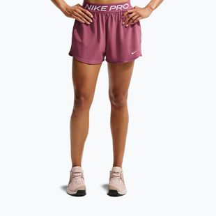 Шорти для тренувань жіночі Nike Pro pink smoke/white