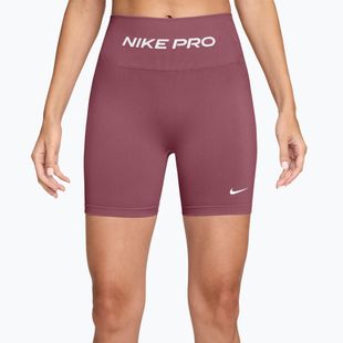 Шорти для тренувань жіночі Nike Pro Seamless pink smoke/white