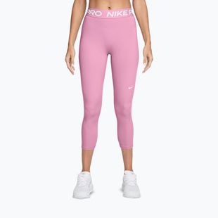 Легінси жіночі Nike Pro pink rise/white