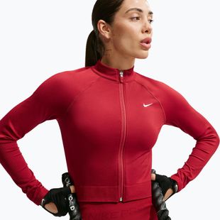 Кофта тренувальна жіноча Nike Pro Seamless tough red/white