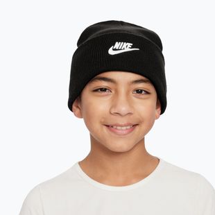 Шапка зимова дитяча Nike Peak black heather/white