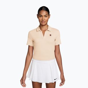 Koszulka tenisowa damska Nike Court Heritage Cropped Polo chalk