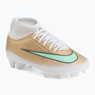 Футбольне взуття дитяче Nike Jr. Mercurial Superfly 11 Club "Kylian Mbappé" metallic gold/green glow