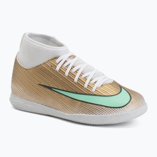 Футбольне взуття дитяче Nike Jr. Mercurial Superfly 11 Club "Kylian Mbappé" metallic gold/green glow