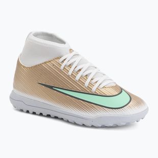 Футбольне взуття дитяче Nike Jr. Mercurial Superfly 11 Club "Kylian Mbappé" metallic gold/green glow