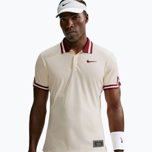 Футболка поло Nike Court Slam Aero-Fit Pale Ivory/Team Red
