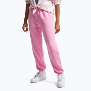 Штани дитячі Nike Sportswear Studio Fleece pink rise/white