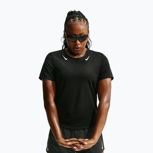 Футболка для бігу жіноча Nike AeroSwift black/white
