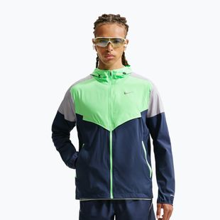 Куртка для бігу чоловіча Nike Impossibly Light Windrunner midnight navy/illusion green/wolf grey