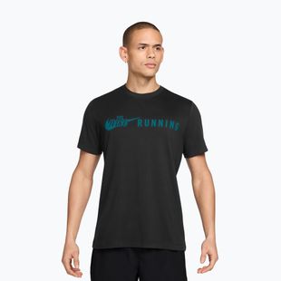 Футболка для бігу чоловіча Nike Dri-Fit Running T-Shirt black/bright spruce