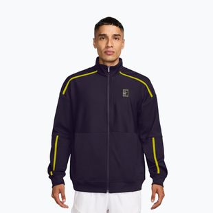 Кофта тенісна чоловіча Nike Court Heritage purple dynasty/lemon venom