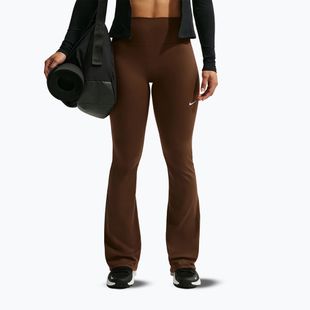 Легінси жіночі Nike One High Waisted Flared cacao wow/white