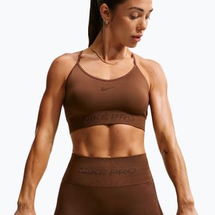 Спортивний бюстгальтер жіночий Nike Pro Seamless Light Support Sports Bra cacao wow