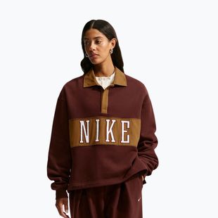 Кофта жіноча Nike Studio Fleece Medium Weight mystic dates/light british tan/sail