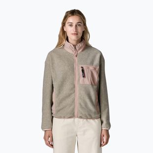 Кофта флісова жіноча Patagonia Synchilla oatmeal heather w/pink frost
