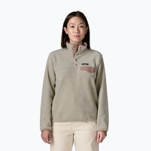 Кофта флісова жіноча Patagonia Lightweight Synchilla Snap-T Pullover oatmeal heather w/moonrise taupe