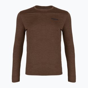 Лонгслів чоловічий Patagonia Cap Cool Daily Boardshort Logo LS berm brown - light berm brown x-dye
