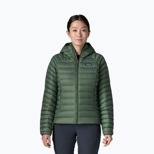 Пуховик жіночий Patagonia Down Sweater Hoody canopy green
