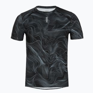 Футболка для бігу чоловіча HOKA EveryRun CLF PRT black/white