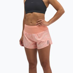 Шорти для бігу жіночі HOKA Glide Short 3.5" CLF PRT sunstone print