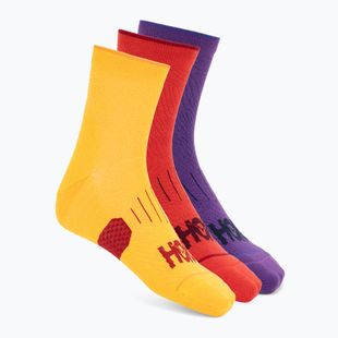 Шкарпетки HOKA Quarter Run Sock 3-Pack egg yolk/cerise/virtual violet