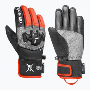 Рукавиці гірськолижні дитячі Reusch Worldcup Warrior R-Tex XT Junior black/silver/fluo red