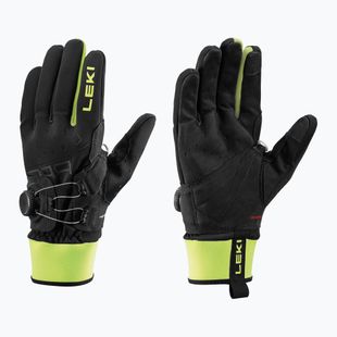 Лижні рукавички LEKI PRC Boa Shark black/neon yellow