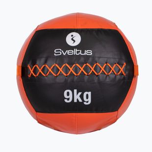 М'ячі медичний (волбол) Sveltus Wall Ball 9 кг black/red