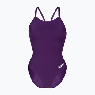 Купальник суцільний жіночий Arena Team Light Drop Solid plum/white